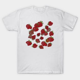 Cute Strawberry Pattern T-Shirt